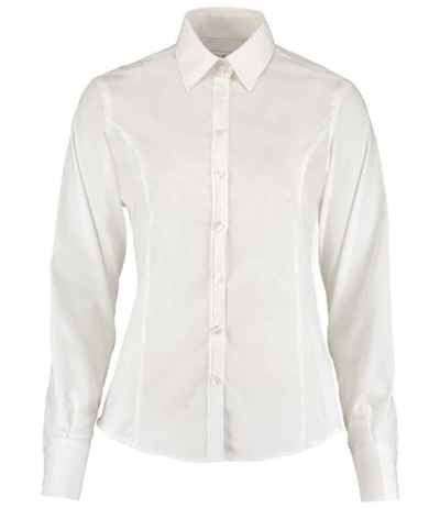 Kustom Kit Ladies Long Sleeve Tailored Business Shirt