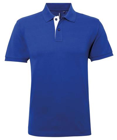 Mens Classic Fit Contrast Polo