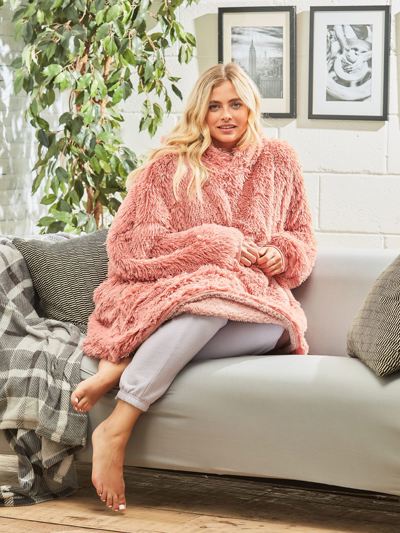 Oversize Reversible Shaggy Sherpa Hoodie