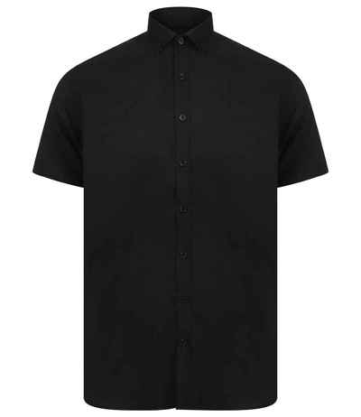 Henbury Modern Short Sleeve Slim Fit Oxford Shirt