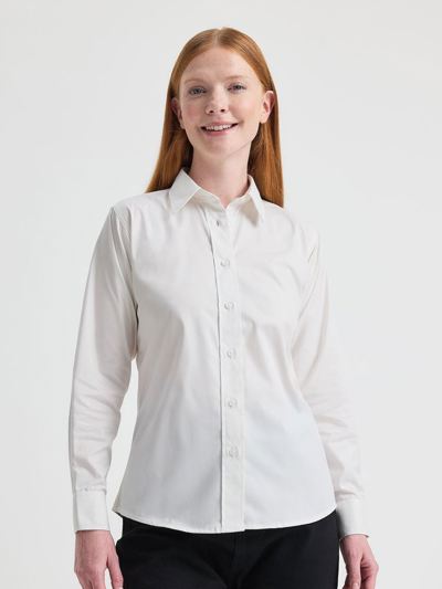 Ladies Pinpoint Oxford Fill Sleeve Shirt