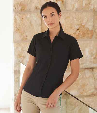 Henbury Ladies Short Sleeve Wicking Shirt