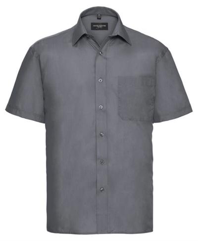 Men's Short Sleeve Polycotton Easy Care Poplin Shirt