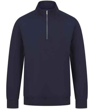 Henbury Unisex Sustainable 1/4 Zip Sweatshirt