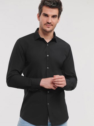 Russell Collection Mens Stretch Shirt