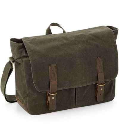 Quadra Heritage Waxed Canvas Messenger Bag