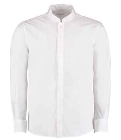 Kustom Kit Long Sleeve Tailored Mandarin Collar Shirt