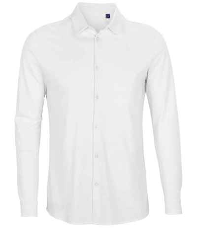NEOBLU Basile Organic Cotton Long Sleeve Piqué Shirt