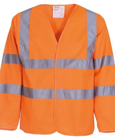Hi Vis Long Sleeve Waistcoat