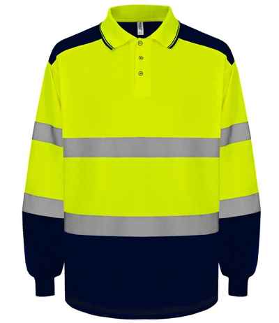 Yoko Two Tone Long Sleeve Polo Shirt