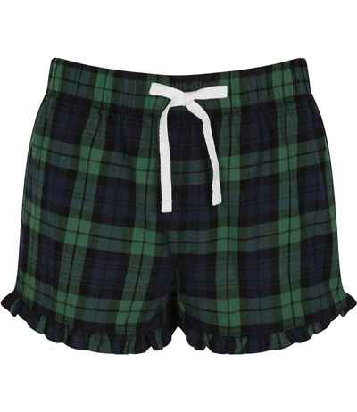 SF Clothing Ladies Tartan Frill Lounge Shorts