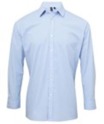 Mens Long Sleeve Gingham Microcheck Shirt