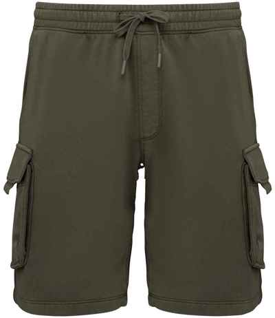 Native Spirit French Terry Washed Effect Cargo Shorts