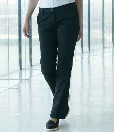 Henbury Ladies 65/35 Flat Fronted Chino Trousers