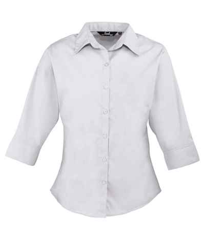 Premier Ladies 3/4 Sleeve Poplin Blouse