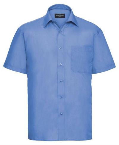 Men's Short Sleeve Polycotton Easy Care Poplin Shirt