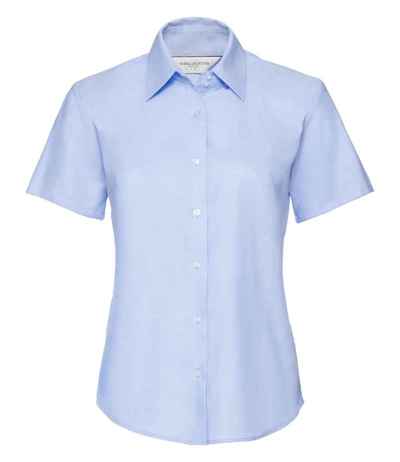 Russell Athletic Collection Ladies Short Sleeve Easy Care Oxford Shirt