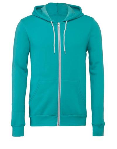 CLEARANCE Unisex Zip Up Polycotton Fleece Hoodie