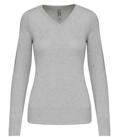 Kariban Ladies Cotton Acrylic V Neck Sweater
