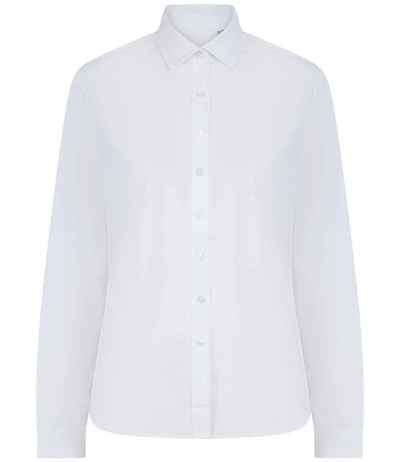 Henbury Ladies Long Sleeved Cotton Feel Coolplus® Shirt