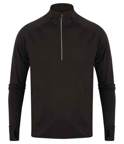 Tombo Long Sleeve Zip Neck Performance Top