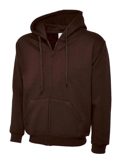 Adults Classic Fill Zip Hooded Sweatshirt