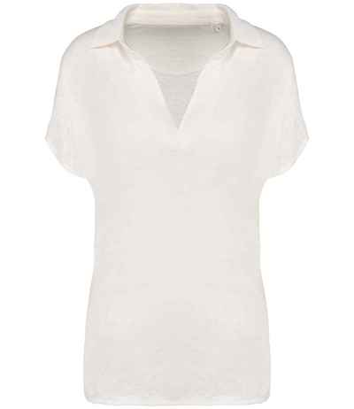 Spasso Ladies Linen Polo Shirt