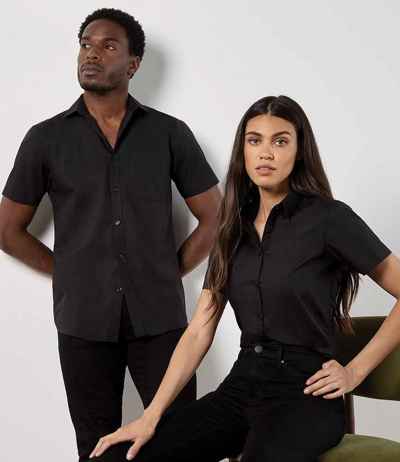 Kustom Kit Ladies Short Sleeve Tailored Poplin Shirt