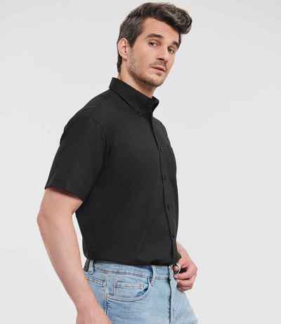 Russell Athletic Collection Short Sleeve Easy Care Oxford Shirt