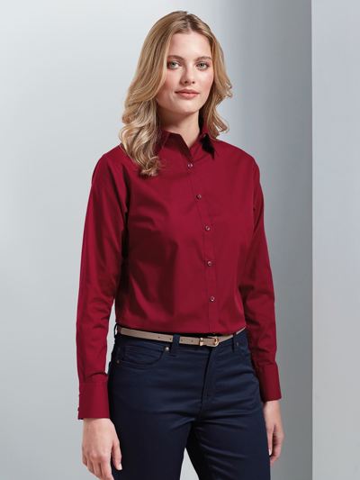 Women's Poplin Long Sleeve Blouse