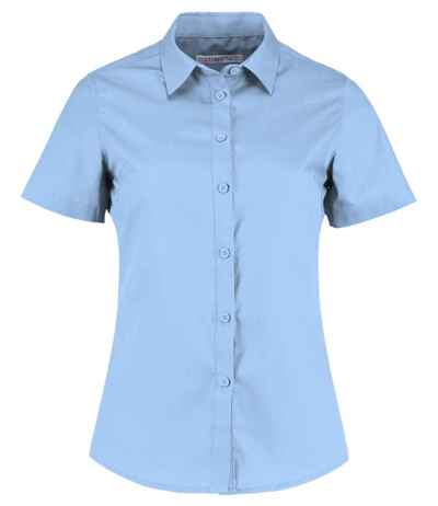 Kustom Kit Ladies Short Sleeve Tailored Poplin Shirt