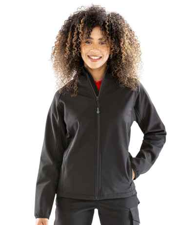 Result Recycled Ladies Three Layer Printable Hooded Soft Shell Jacket