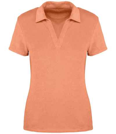 Native Spirit Ladies Terry Towel Polo Shirt