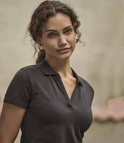 Tee Jays Ladies Luxury Stretch V Neck Polo Shirt