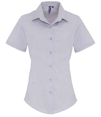 Premier Ladies Short Sleeve Stretch Fit Poplin Shirt