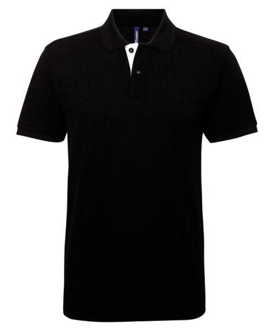 Mens Classic Fit Contrast Polo