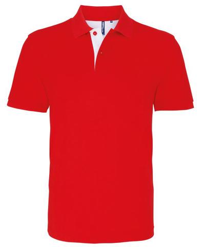 Mens Classic Fit Contrast Polo