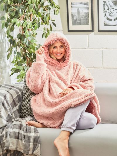 Oversize Reversible Shaggy Sherpa Hoodie