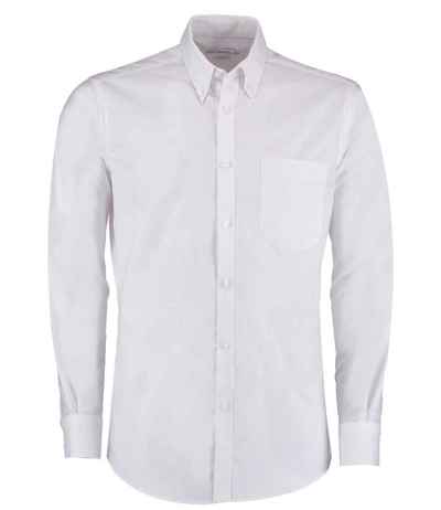 Kustom Kit Long Sleeve Slim Fit Workwear Oxford Shirt