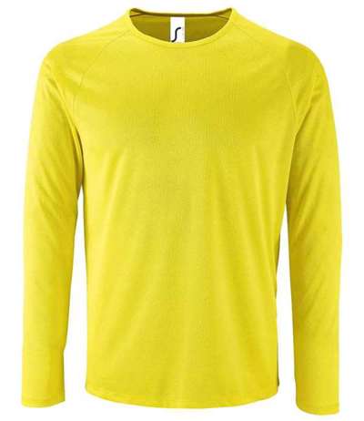 Sporty Long Sleeve Performance T Shirt