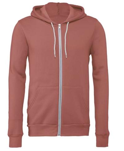 CLEARANCE Unisex Zip Up Polycotton Fleece Hoodie