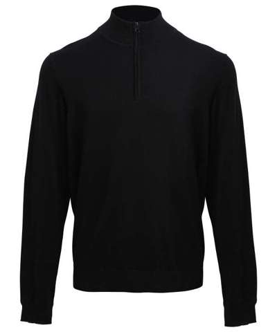 Mens 1/4 Zip Knitted Sweater