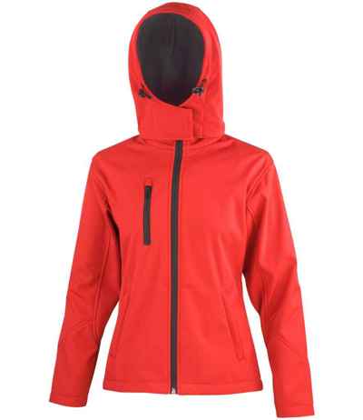 Result Core Ladies Hooded Soft Shell Jacket