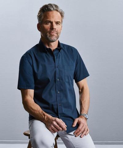 Mens S/S Twill Casual Shirt