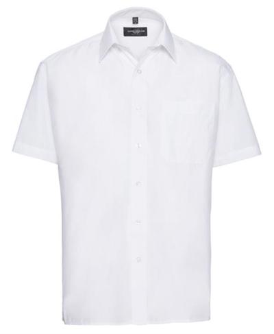 Men's Short Sleeve Polycotton Easy Care Poplin Shirt