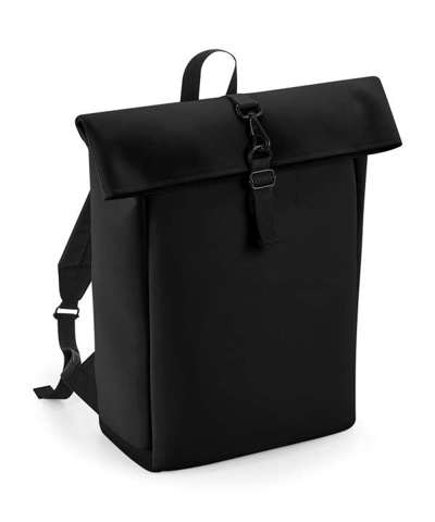 Matte PU Roll Top Backpack
