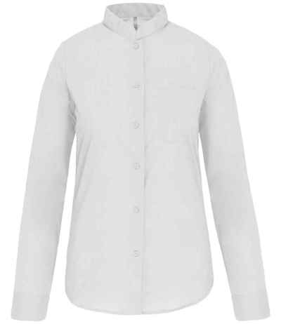 Kariban Ladies Long Sleeve Mandarin Collar Shirt