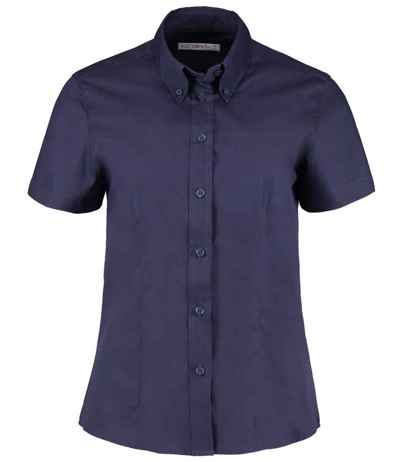 Kustom Kit Ladies Premium Short Sleeve Tailored Oxford Shirt