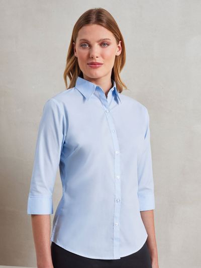 Women's ¾ Sleeve Poplin Blouse
