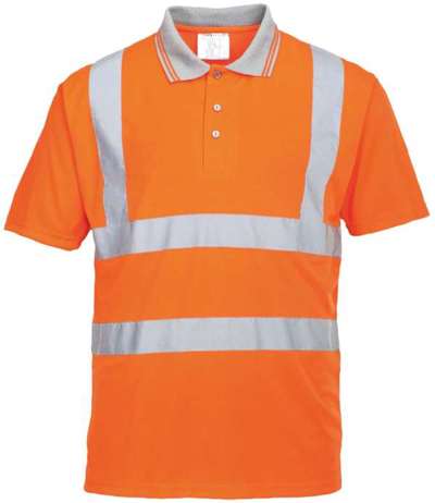 Hi vis short sleeved polo